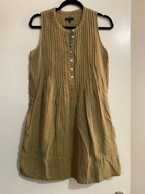 Quince 100% Organic Cotton Gauze Sleeveless Swing Dress